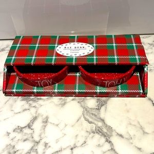 🐾NIB/Rae Dunn Holiday pet bowl set. JOLLY & JOY 4” bowls for cats/small dogs